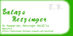 balazs metzinger business card